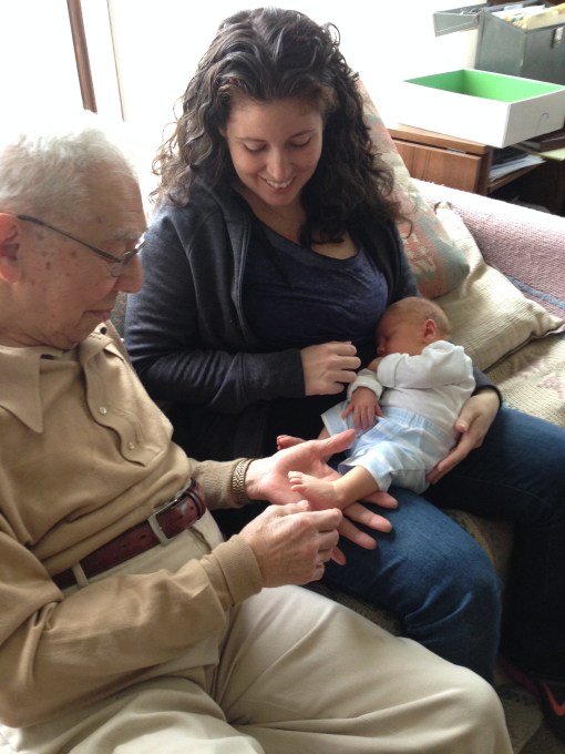 Uncle Larry checks Ori feet 05.02.14