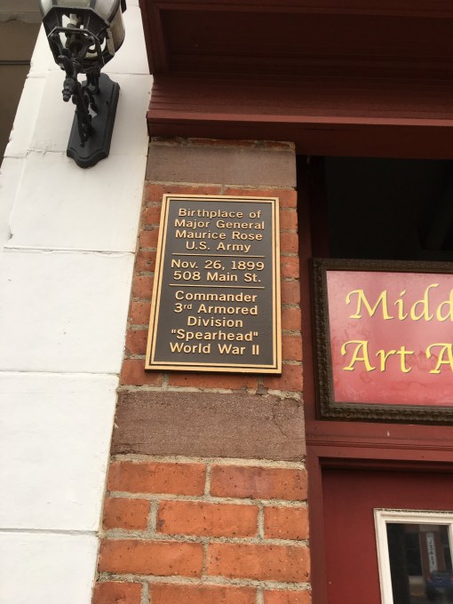 Maurice Rose birthplace plaque